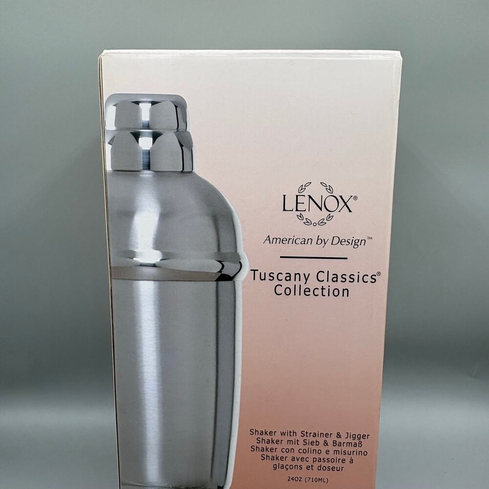 Lenox Tuscany Classics Collection Stainless Steel Cocktail Shaker Set New - Picture 10 of 15